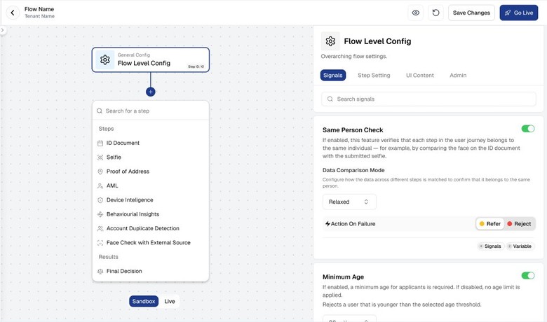Flow Builder: IDWise Studio
